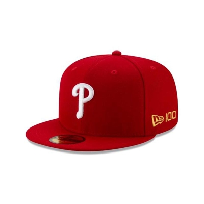 Black Philadelphia Phillies Hat - New Era MLB Team Color 59FIFTY Fitted Caps USA8164592